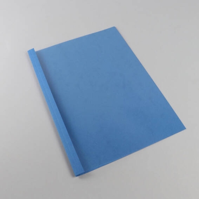 Thermal binding folder A4, leather board, 60 sheets, blue | 6 mm | 250 g/m²