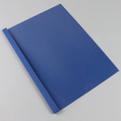 Thermal binding folder A4, leather board, 30 sheets, dark blue | 3 mm | 230 g/m²
