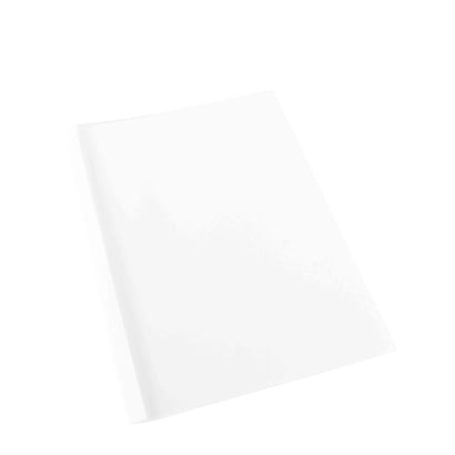 Thermal binding folder A4, filing flap, cardboard, up to 15 sheets, white 1,5 mm