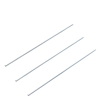 Straight wire shafts for calendar hangers, 358 mm long, silver 