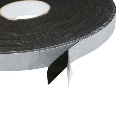 Double-sided adhesive PE foam tape, very strong/very strong, black 25 mm