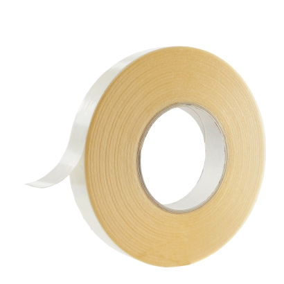Double-sided adhesive PET tape, very strong/very strong, white paper cover 25 mm | 50 m
