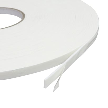 Double-sided adhesive PE foam tape, very strong/very strong, white 9 mm | 2 mm