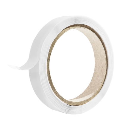 Double-sided adhesive PET tape for table dispenser, with fingerlift, very strong/very strong 
