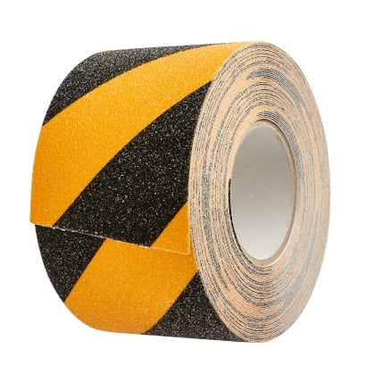 Anti-slip tape, black/yellow 100 mm