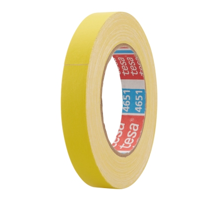 tesa 4651, Premium coated fabric tape 19 mm | yellow