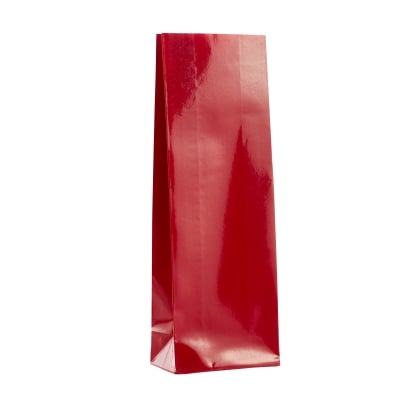 Block bottom bags red 105 x 65 x 297 mm