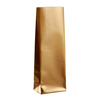 Block bottom bags gold 70 x 40 x 205 mm