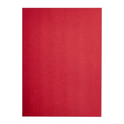 Cardboard back cover A4, linen structure red