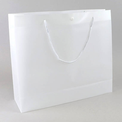 Carrying bag with press stud, 41 x 36 x 12 cm, matt transparent 