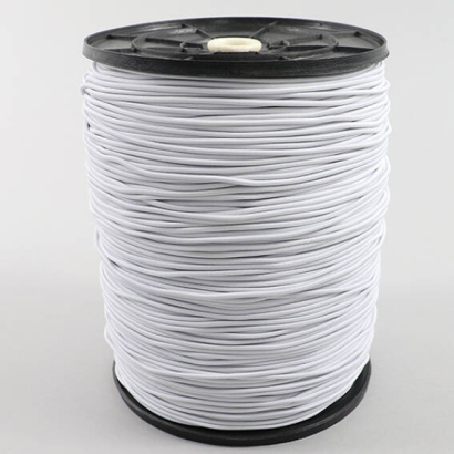 Elastic cords on reel, 2,2 mm, white (Roll with 500 m) 