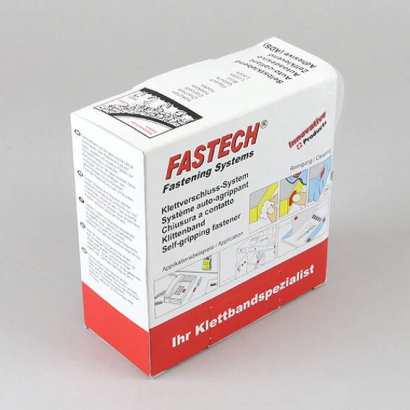 Fasteners tape SET in dispenser box, 20 mm, 5 m, self-adhesive, black