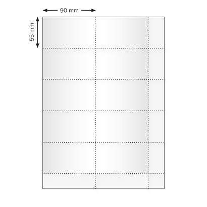 Print sheets Urabn 60 / Clear 60, 90 x 55 mm, blank 