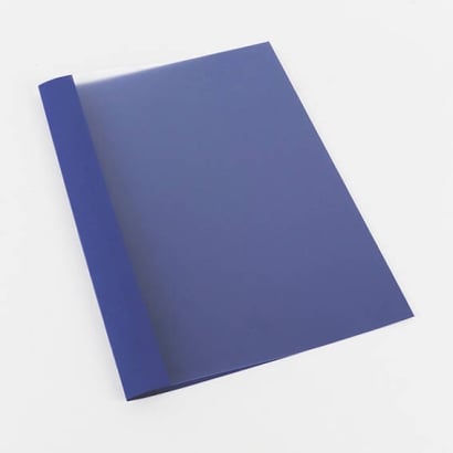 Eyelet folder A4, linen board, 10 sheets, blue | 1 mm