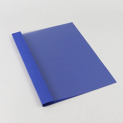 Eyelet folder A4, linen board, 80 sheets, blue | 8 mm