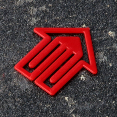 Arrow clips, 30 mm, made of plastic, red 