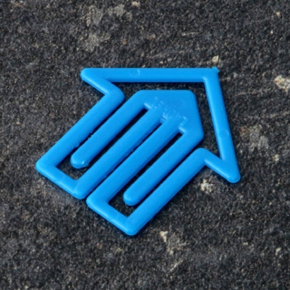 Arrow clips, 30 mm, made of plastic, blue 