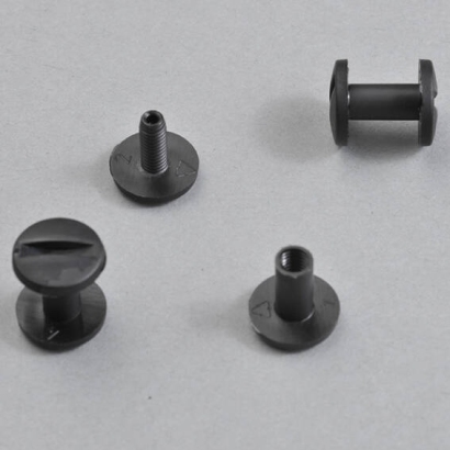Tornillos plásticos para encuadernar, 12 mm | black