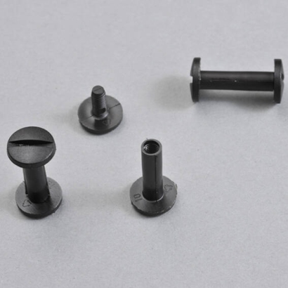 Tornillos plásticos para encuadernar, 15 mm | black