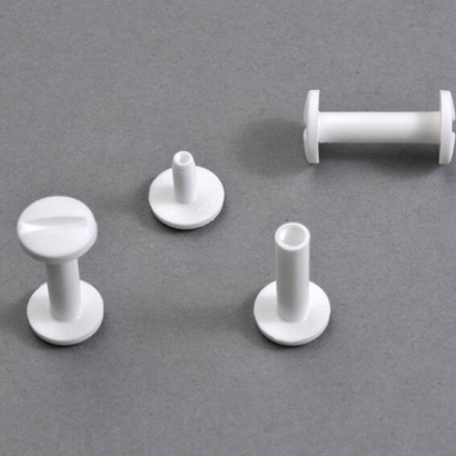 Plastic binding screws, 20 mm | white