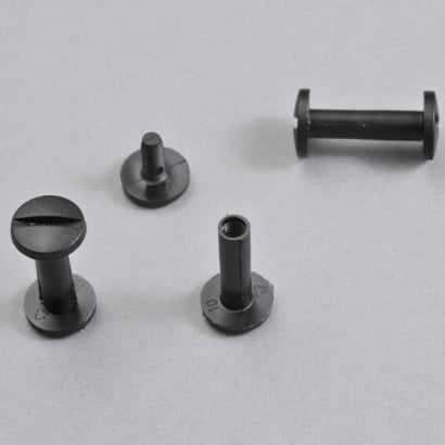 Tornillos plásticos para encuadernar, 20 mm | black