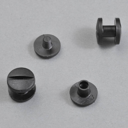 Tornillos plásticos para encuadernar, 5 mm | black