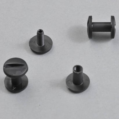 Tornillos plásticos para encuadernar, 8 mm | black