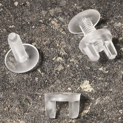 Viking-screws, transparent 4,8 mm diameter, 12 mm height