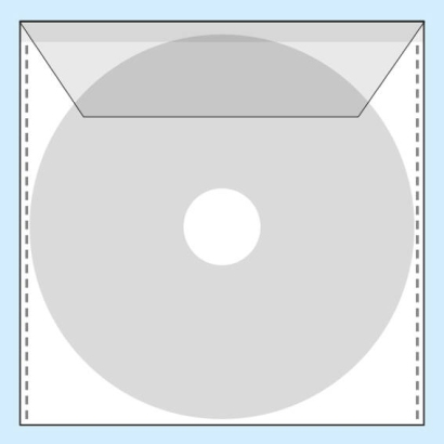 CD cover, not adhesive, with flap 