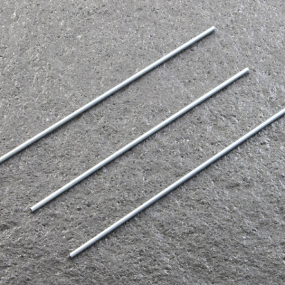 Straight wire shafts for calendar hangers, 208 mm long, silver 