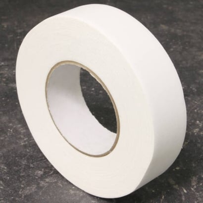 One-sided adhesive fabric tape, duct tape white | 25 mm
