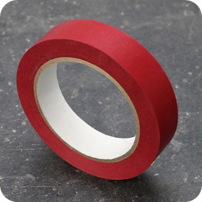 Best Price spine tape, special paper, linen structure red | 30 mm