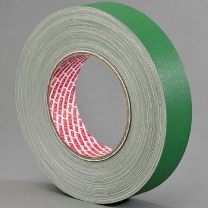 REGUtex R spine tape, cloth tape, fabric structure, laquered green | 25 mm