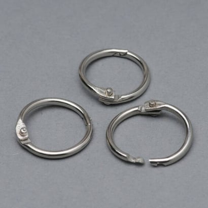 Binding rings 19 mm, nickel-plated 