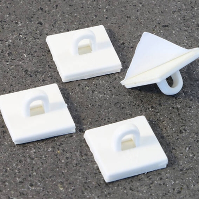 Adhesive ceiling hooks 20 x 20 mm (squared) | white