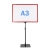 Poster frame with base and mount (set) A3 | red | Base: black