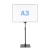 Poster frame with base and mount (set) A3 | grey | Base: black