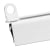 Hanger for poster hanging rail set with clamping, with round hole white