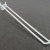 Display hooks with automatic insertion hooks, double plastic prong, white 250 mm