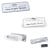 Name badges office quick-print 75 x 17 mm | blue | Stainless steel pin