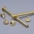 Binding screws, brass-plated 100 mm | sleeve nut with smooth head, screw with slotted head