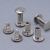 Binding screws, nickel-plated 15 mm | sleeve nut with smooth head, screw with slotted head