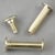Binding screws, brass-plated 17 mm | sleeve nut with smooth head, screw with slotted head