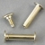 Binding screws, brass-plated 22 mm | sleeve nut with smooth head, screw with slotted head