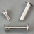 Binding screws, nickel-plated 33 mm | sleeve nut with smooth head, screw with slotted head