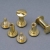 Binding screws, brass-plated 40 mm | sleeve nut with smooth head, screw with slotted head