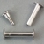 Binding screws, nickel-plated 49 mm | sleeve nut with smooth head, screw with slotted head